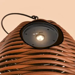 Solar Rattan Windlichter Victoria im 2er Set