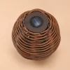 Solar Rattan Windlicht Victoria 30 cm, braun