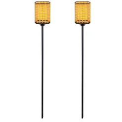 Solar Stab-Windlichter Samoa im 2er-Set