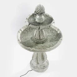 Solar Standbrunnen 93 cm mit dreifach Wasserspiel