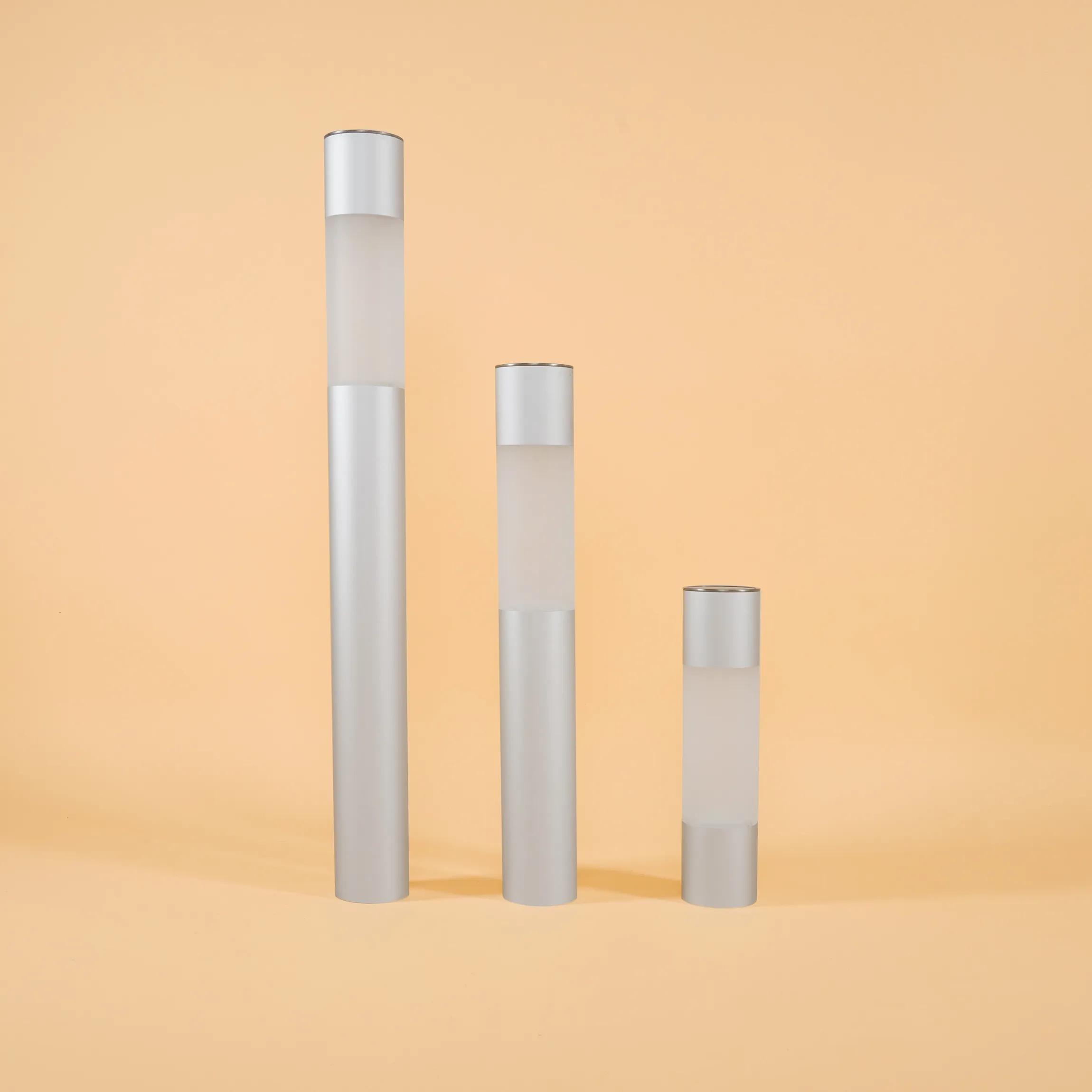 Solar Standleuchten Pole Light im 3er-Set bernsteinfarben