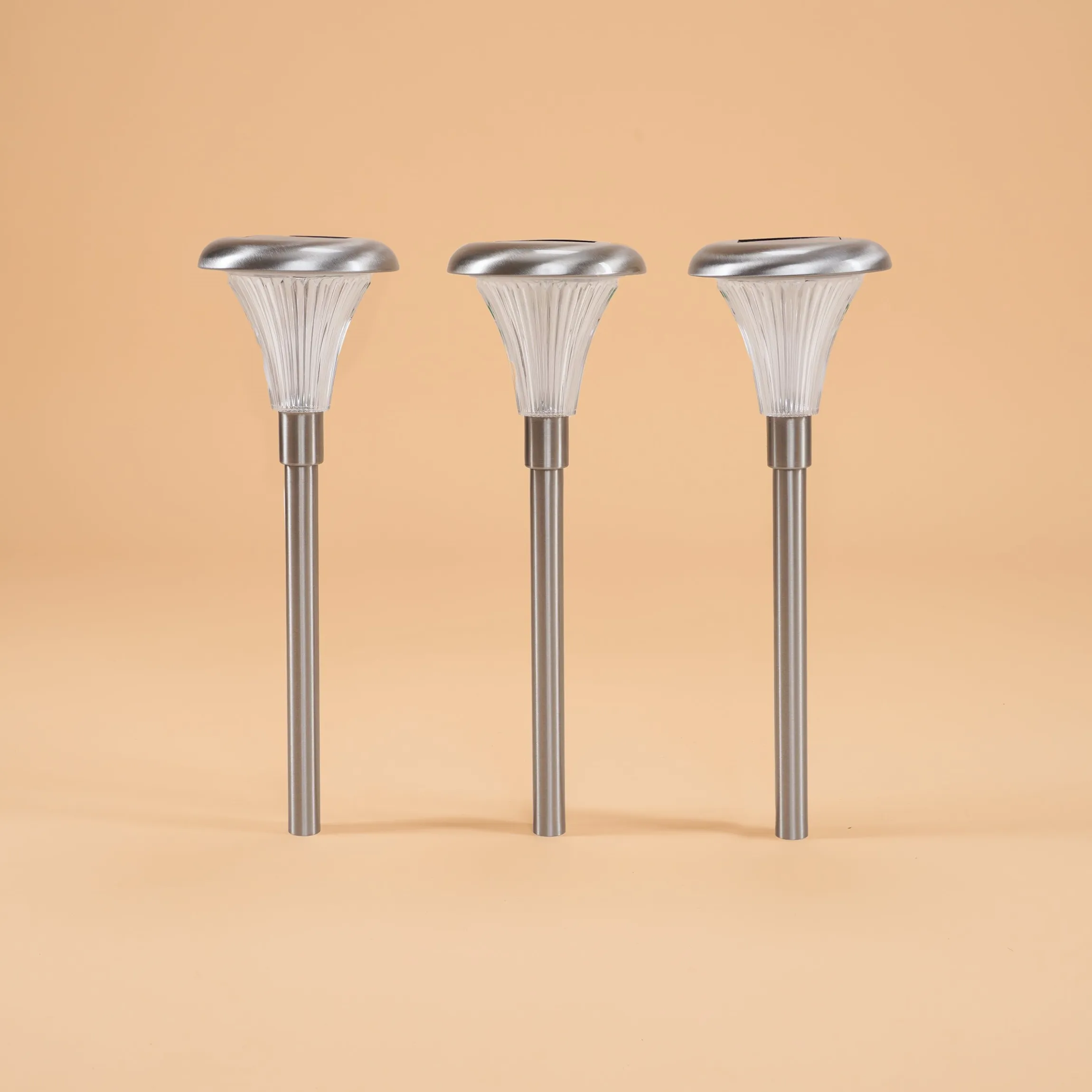 Solar Steckleuchten Set Capri 34 cm DuoColor Edelstahl