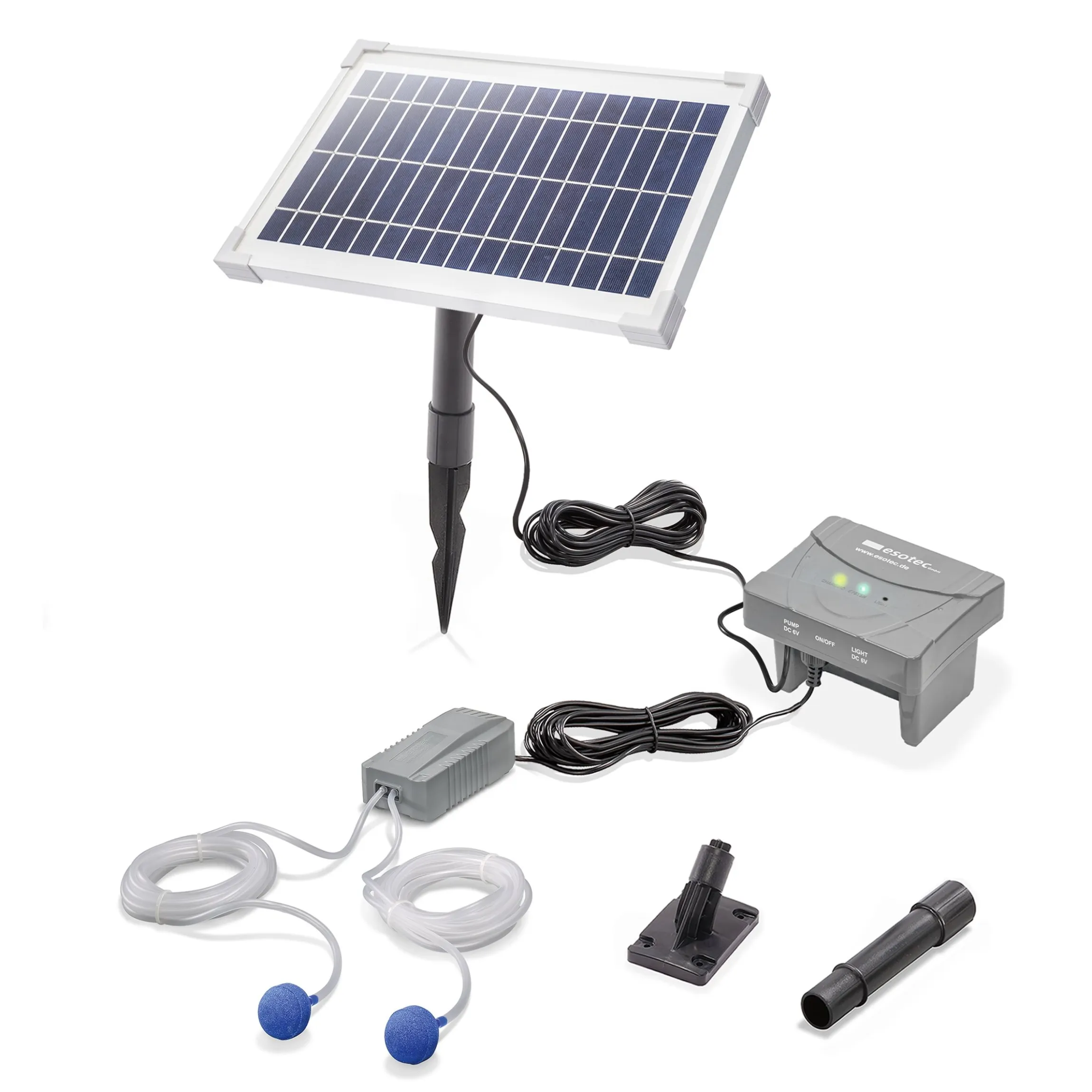 Solar Teichbelüfterset 8/210 mit 4 Ah LiFePo4 Akkuspeicher