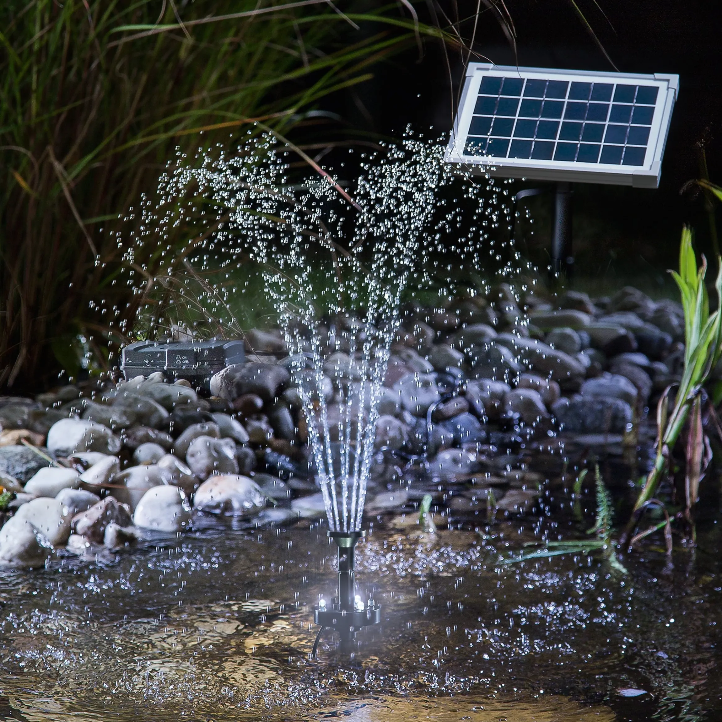 Solar Teichpumpenset 5/160 mit 1,5 Ah LiFePO4 Akkuspeicher