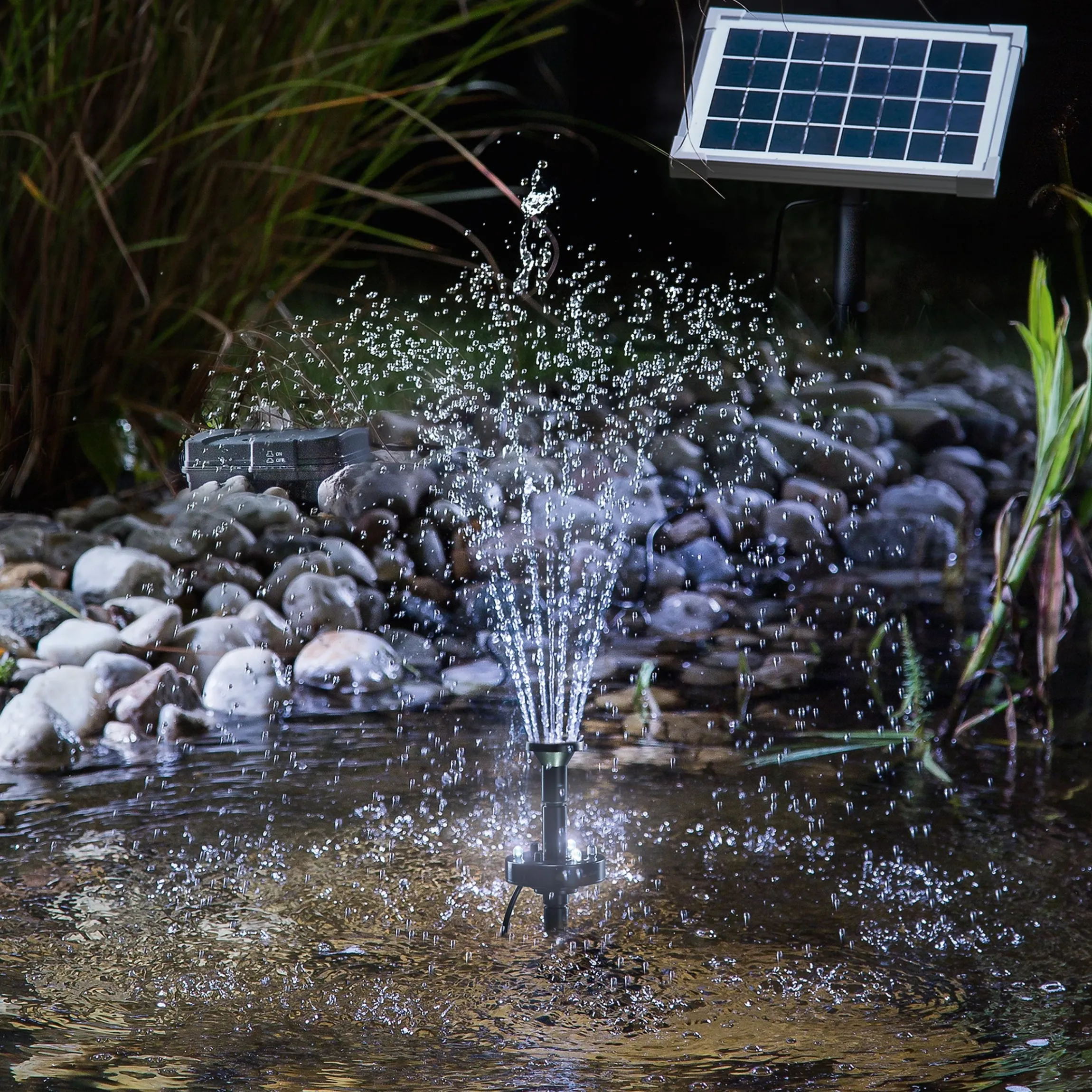 Solar Teichpumpenset 5/160 mit 1,5 Ah LiFePO4 Akkuspeicher