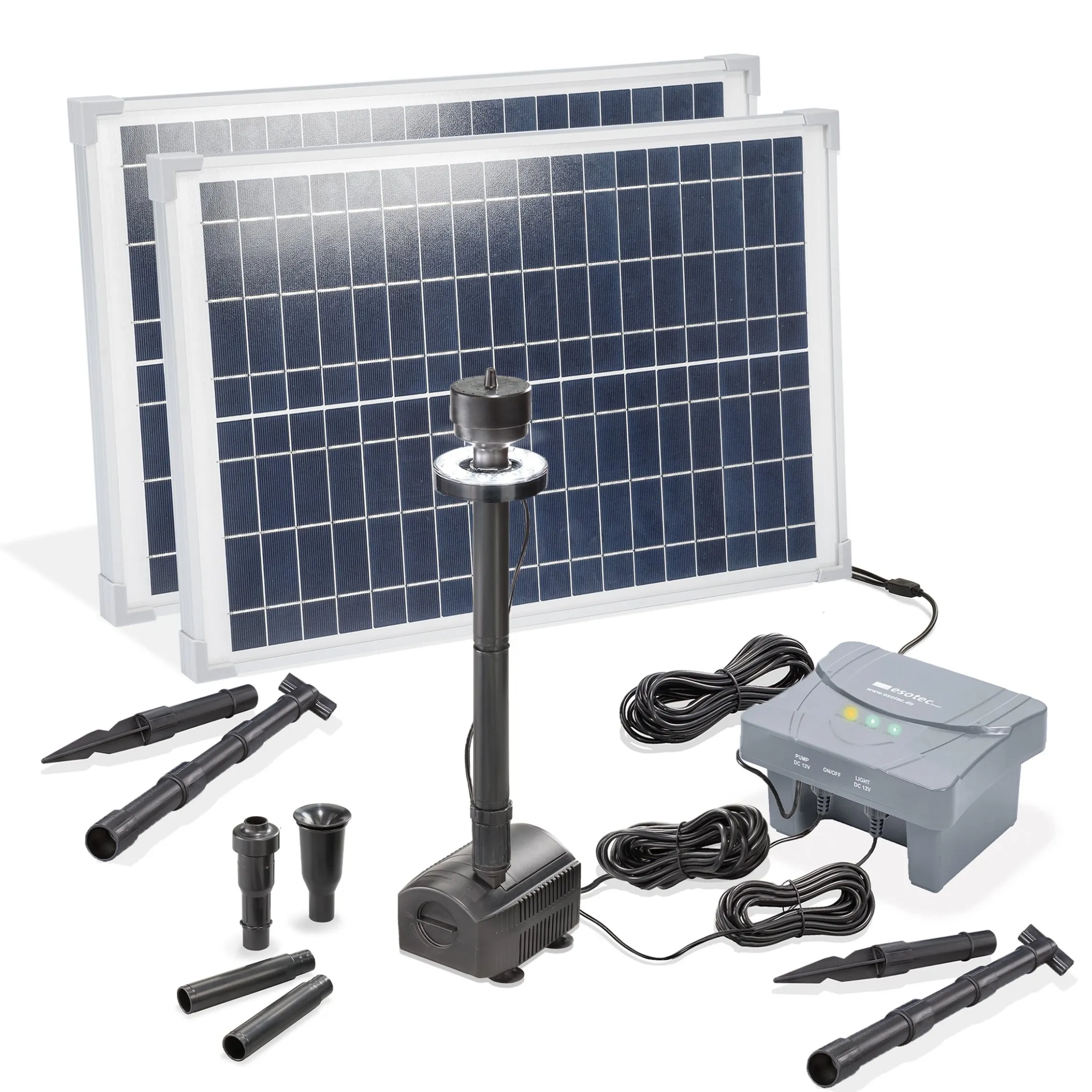 Solar Teichpumpenset 50/1400 mit 7,8 Ah LiFePO4 Akkuspeicher