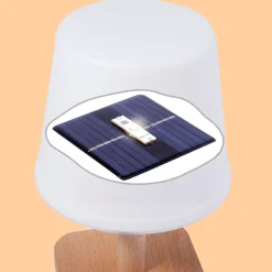 Solar Tischleuchte Harmony in Holzoptik