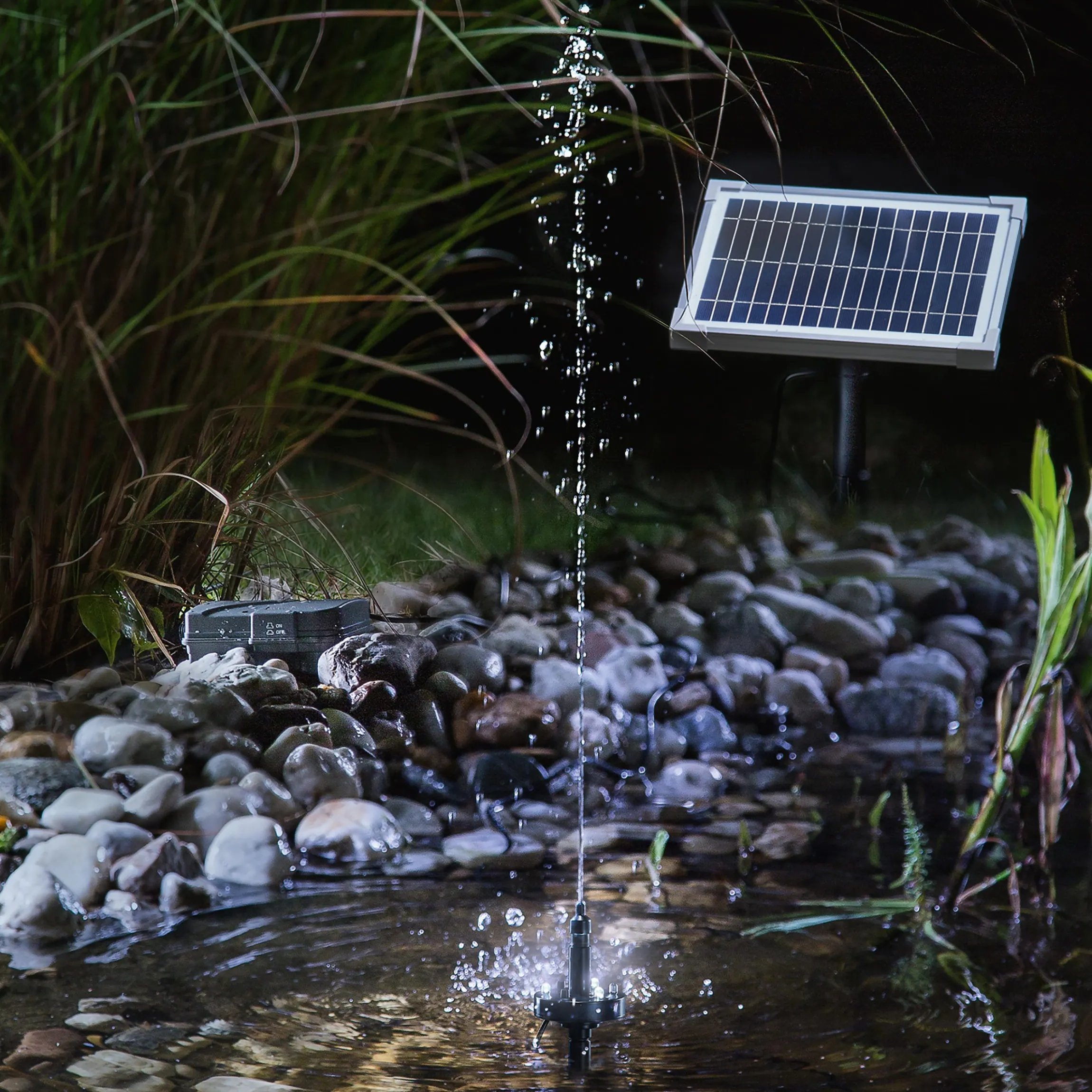Solar Unterwasserfilter-Set 5/160 mit 1,5 Ah LiFePO4-Akkuspeicher