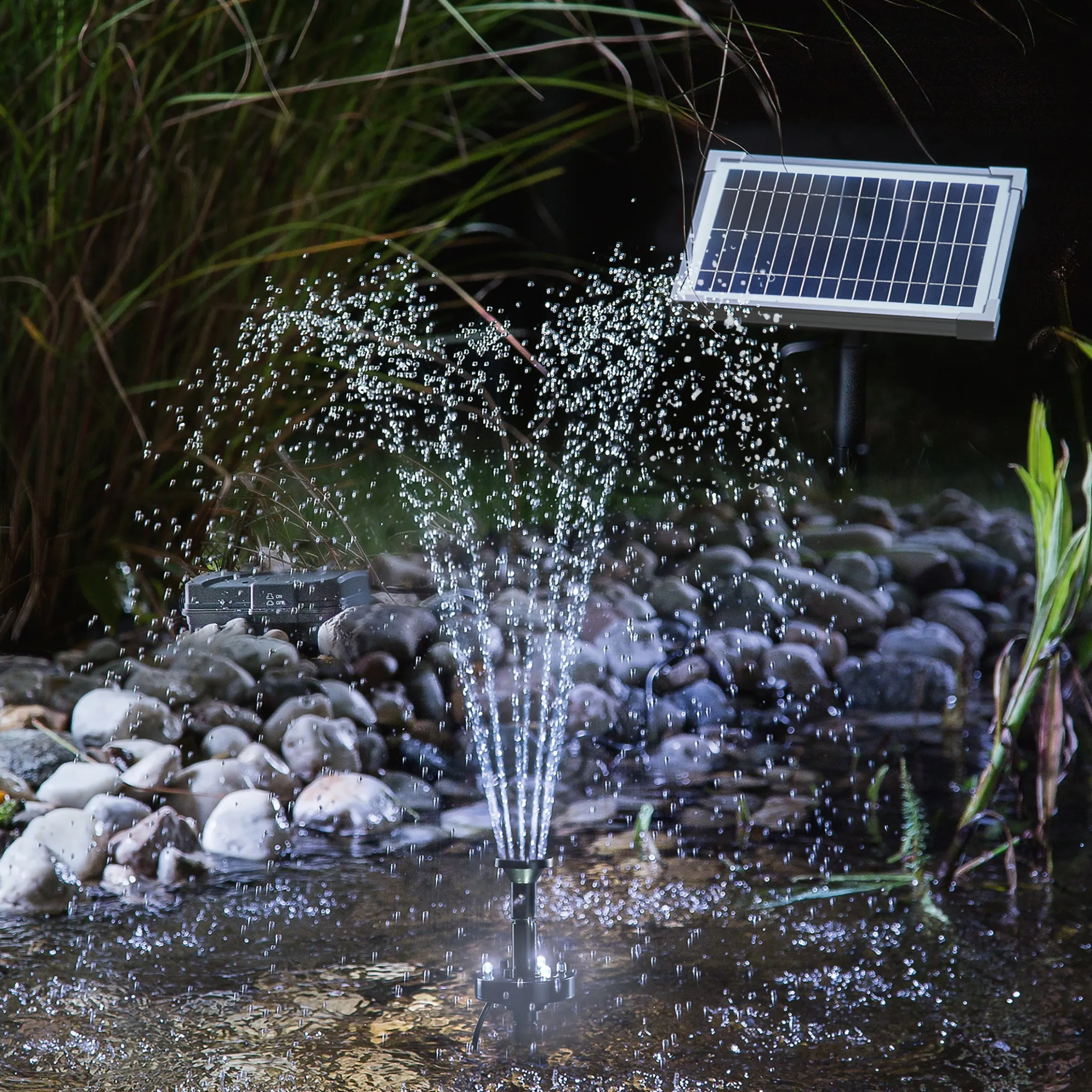 Solar Unterwasserfilter-Set 5/160 mit 1,5 Ah LiFePO4-Akkuspeicher