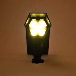 Solar Wand- und Bodenstrahler warm weiß im Kunststoffgehäuse