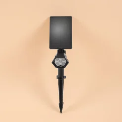 Solar Wand- und Bodenstrahler mit 5 Lichtfarben im Kunststoffgehäuse