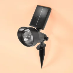 Solar Wand- und Bodenstrahler mit 7 Lichtfarben im Alugehäuse