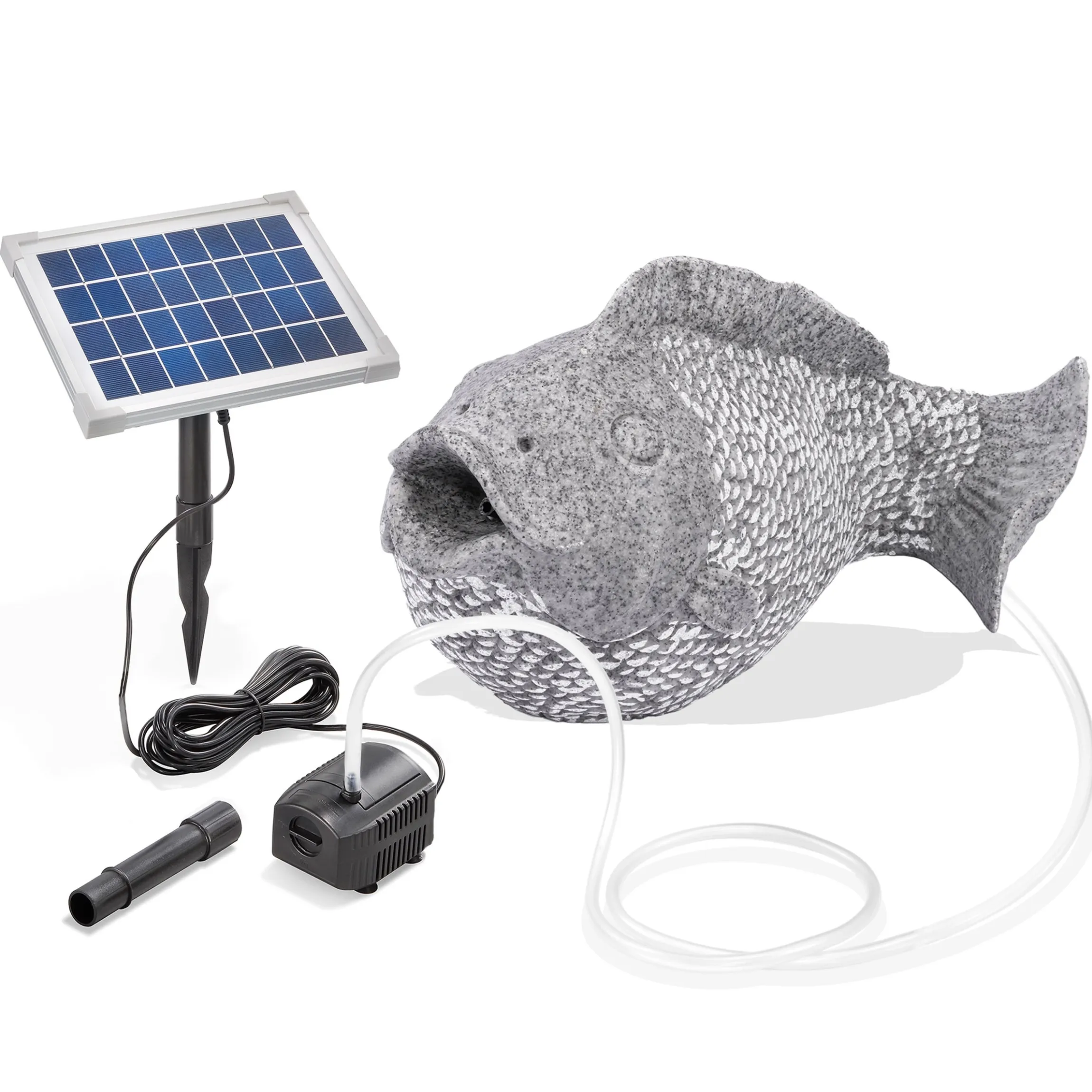 Solar Wasserspeier-Set Fisch