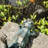 Solar Wasserspeier-Set liegender Frosch