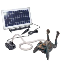 Solar Wasserspeier-Set liegender Frosch