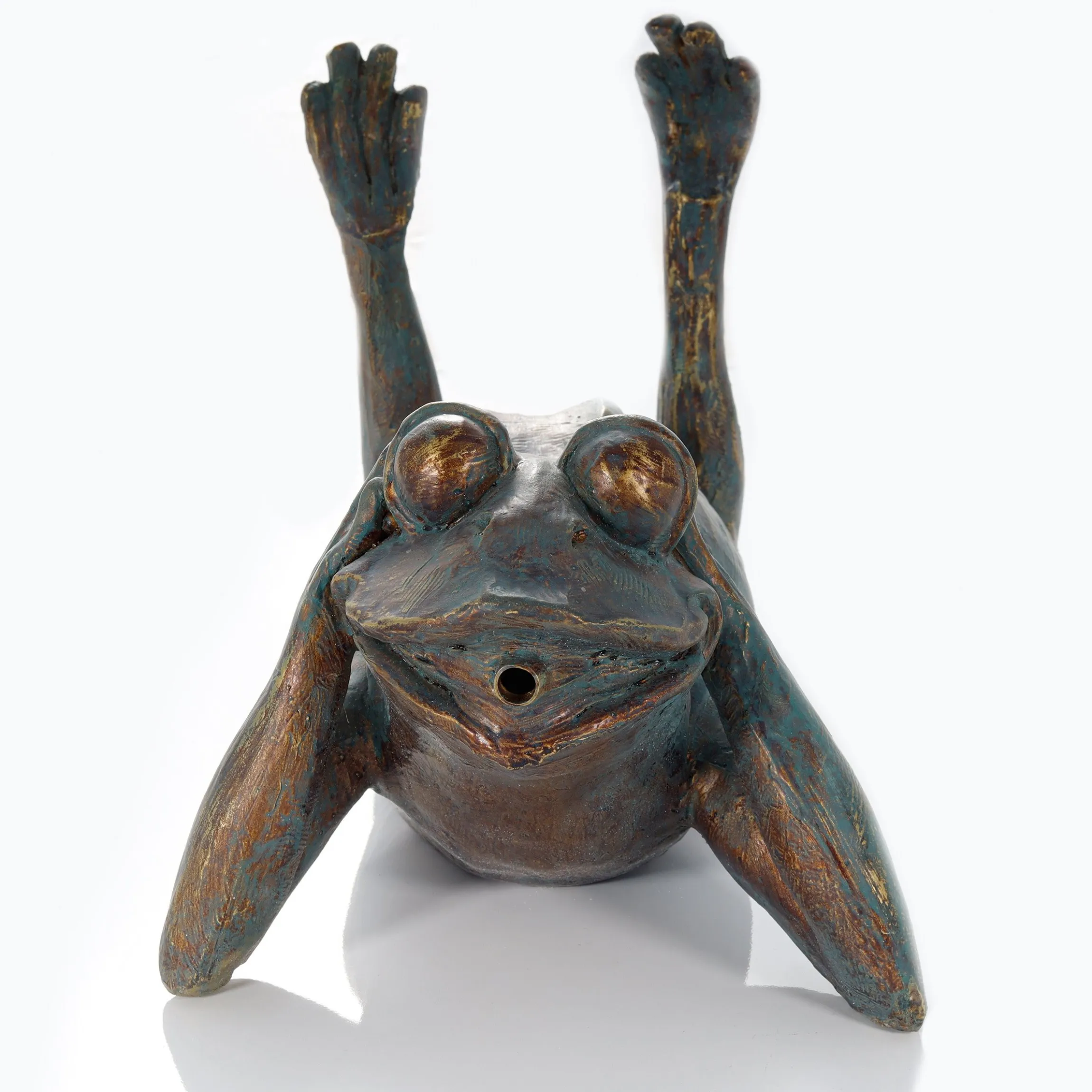 Solar Wasserspeier-Set liegender Frosch