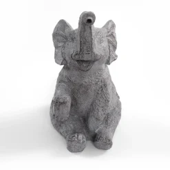 Solar Wasserspeierset sitzender Elefant Lumi