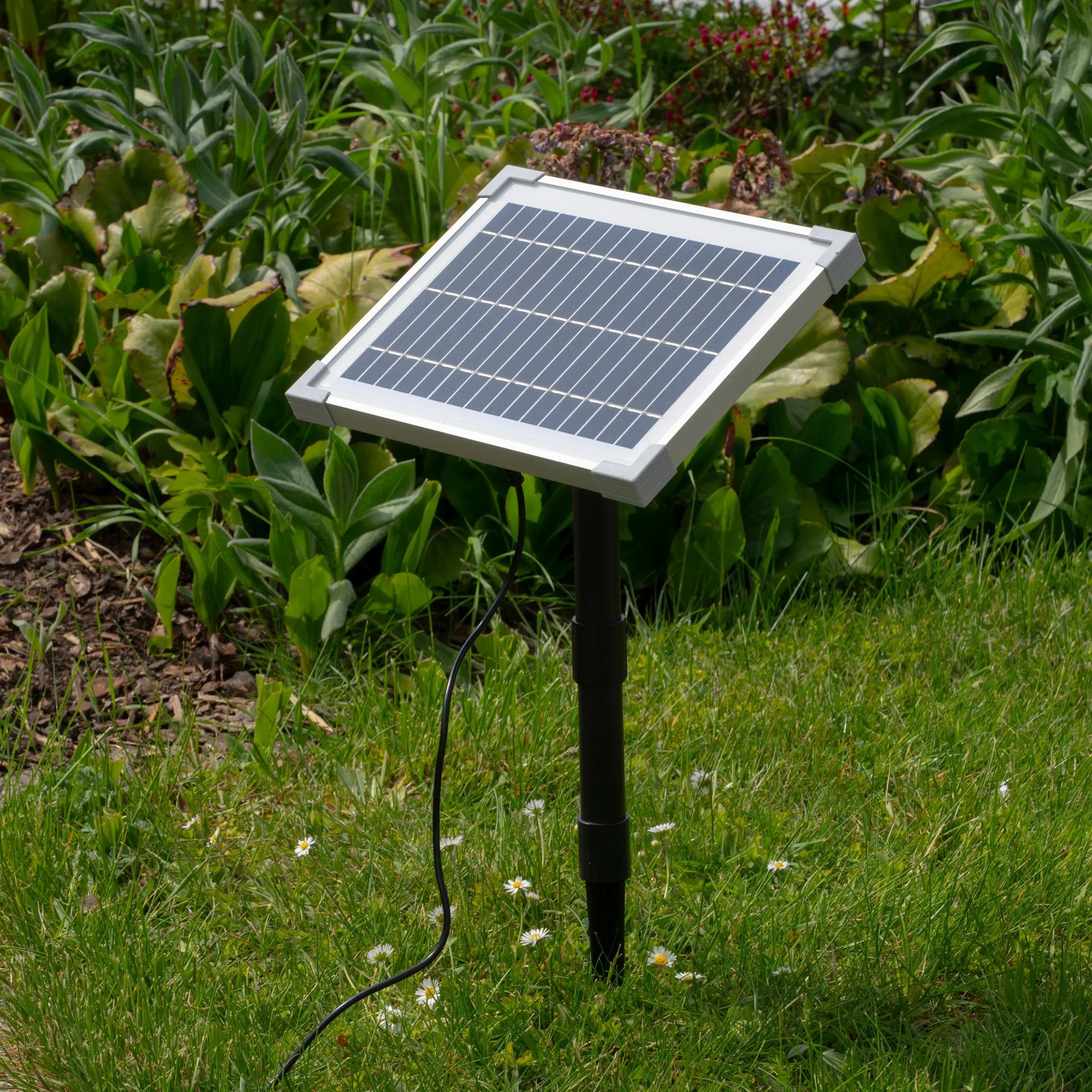 Solar Wasserspeierset sitzender Elefant Lumi