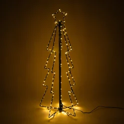 Solar Weihnachtsbaum mit Leuchtstern, Höhe 80 cm