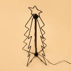 Solar Weihnachtsbaum mit Leuchtstern, Höhe 80 cm