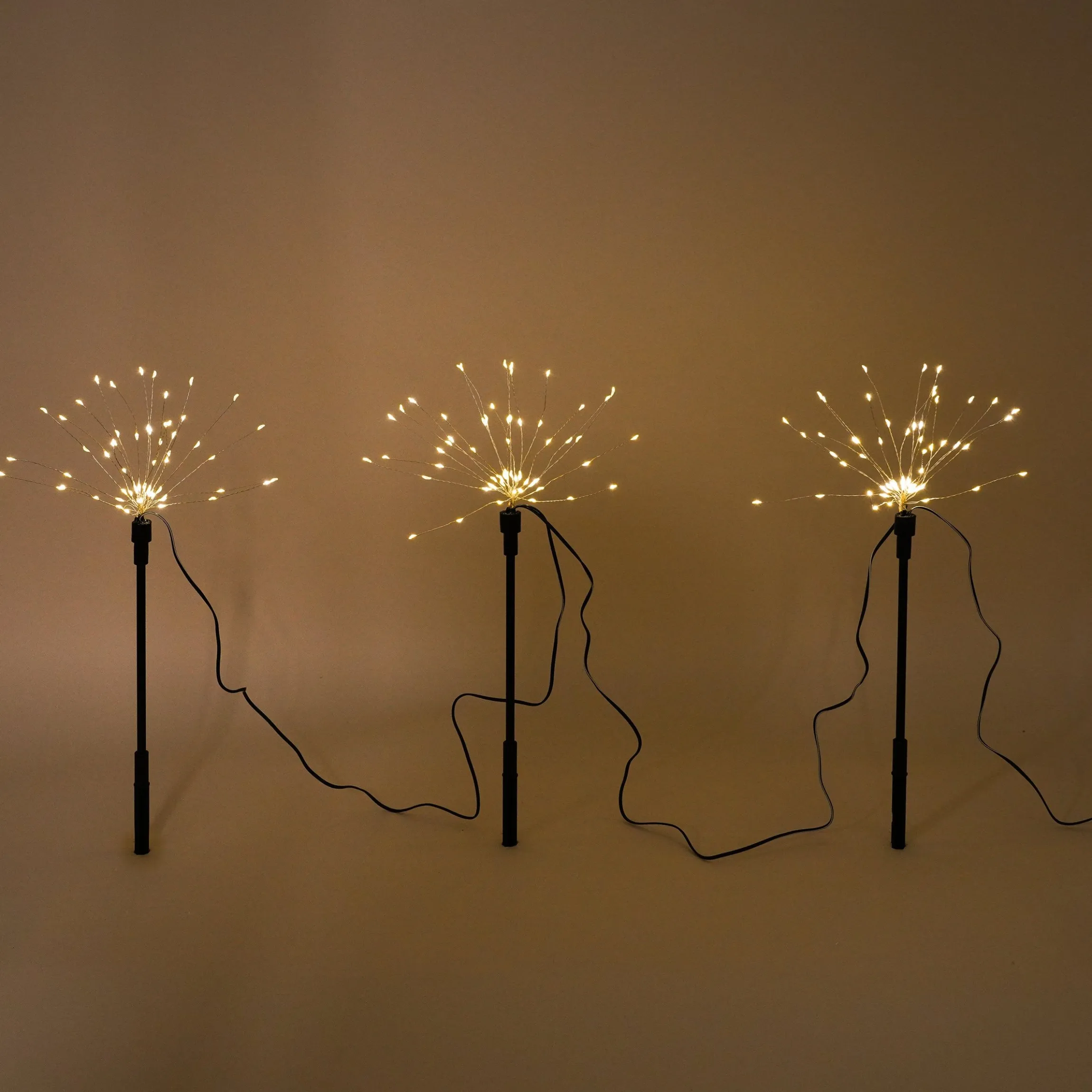 Solar Wunderkerzen im 3er-Set mit 180 LEDs