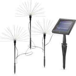 Solar Wunderkerzen im 3er-Set mit 180 LEDs
