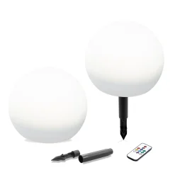 Stimmungsvolles Solarkugelset ⌀ 20 cm mit Fernbedienung