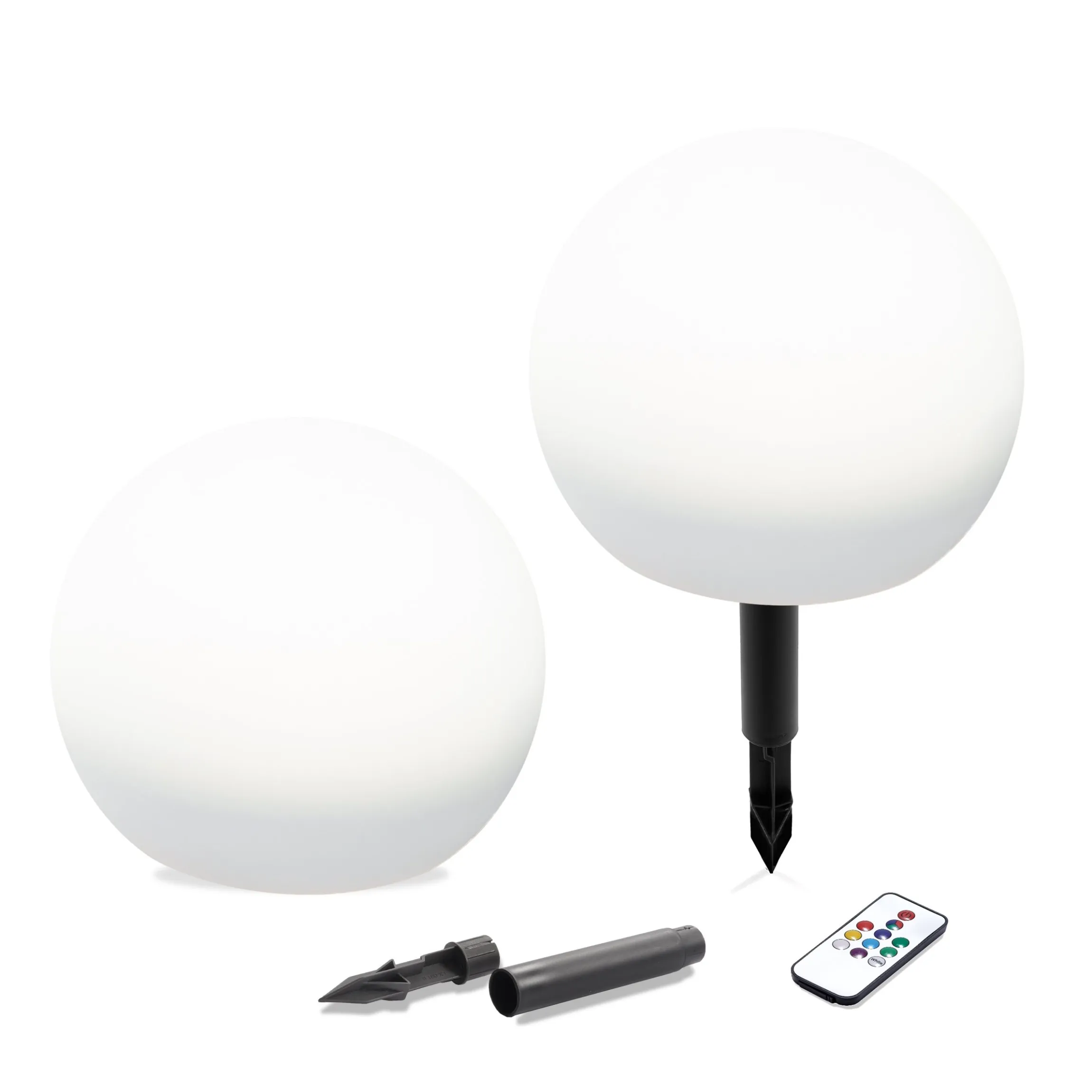 Stimmungsvolles Solarkugelset ⌀ 20 cm mit Fernbedienung