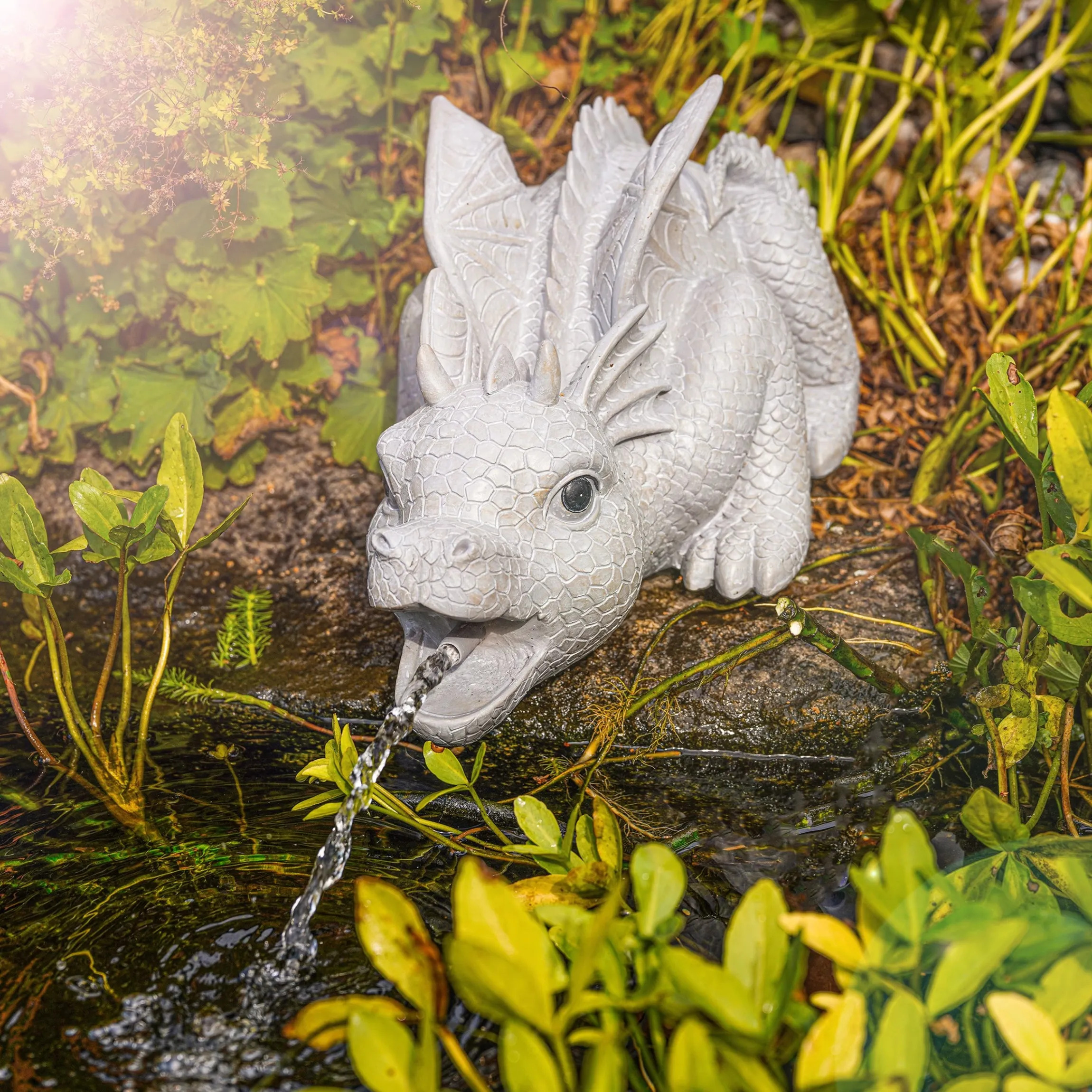 Wasserspeier-Figur Drache Grisu