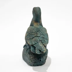 Wasserspeier-Figur Ente Samuel im Altkupfer-Design