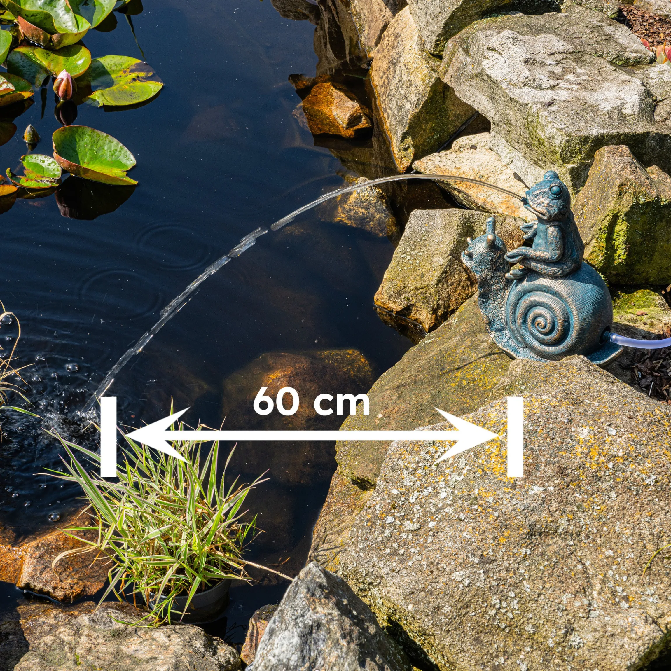 Wasserspeier-Figur Lilly und Nelly im Altkupfer-Design