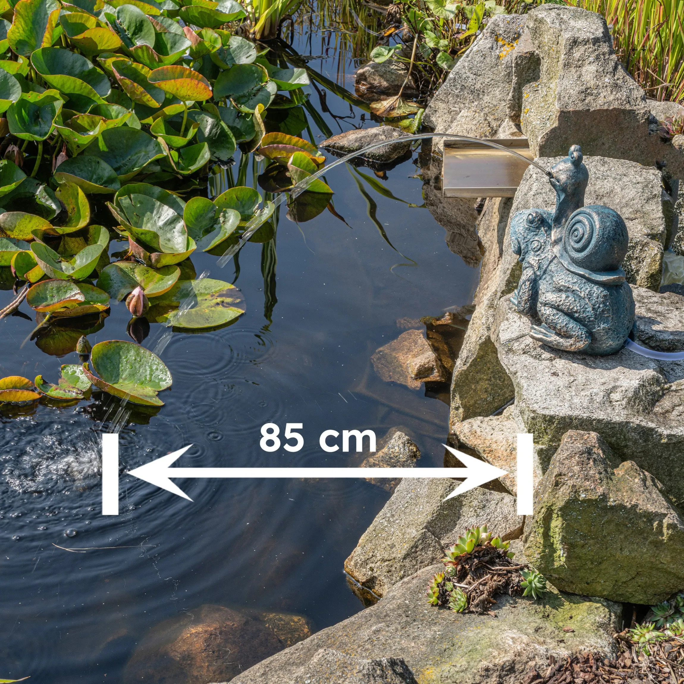 Wasserspeier-Figur Max und Moritz im Altkupfer-Design