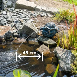 Wasserspeier-Figur Schildkröte Marlies im Altkupfer-Design
