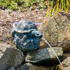 Wasserspeier-Figur Schildkröte Marlies im Altkupfer-Design