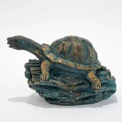 Wasserspeier-Figur Schildkröte Marlies im Altkupfer-Design