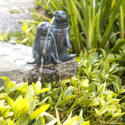 Wasserspeier-Figur Seehundpaar Paula und Paul
