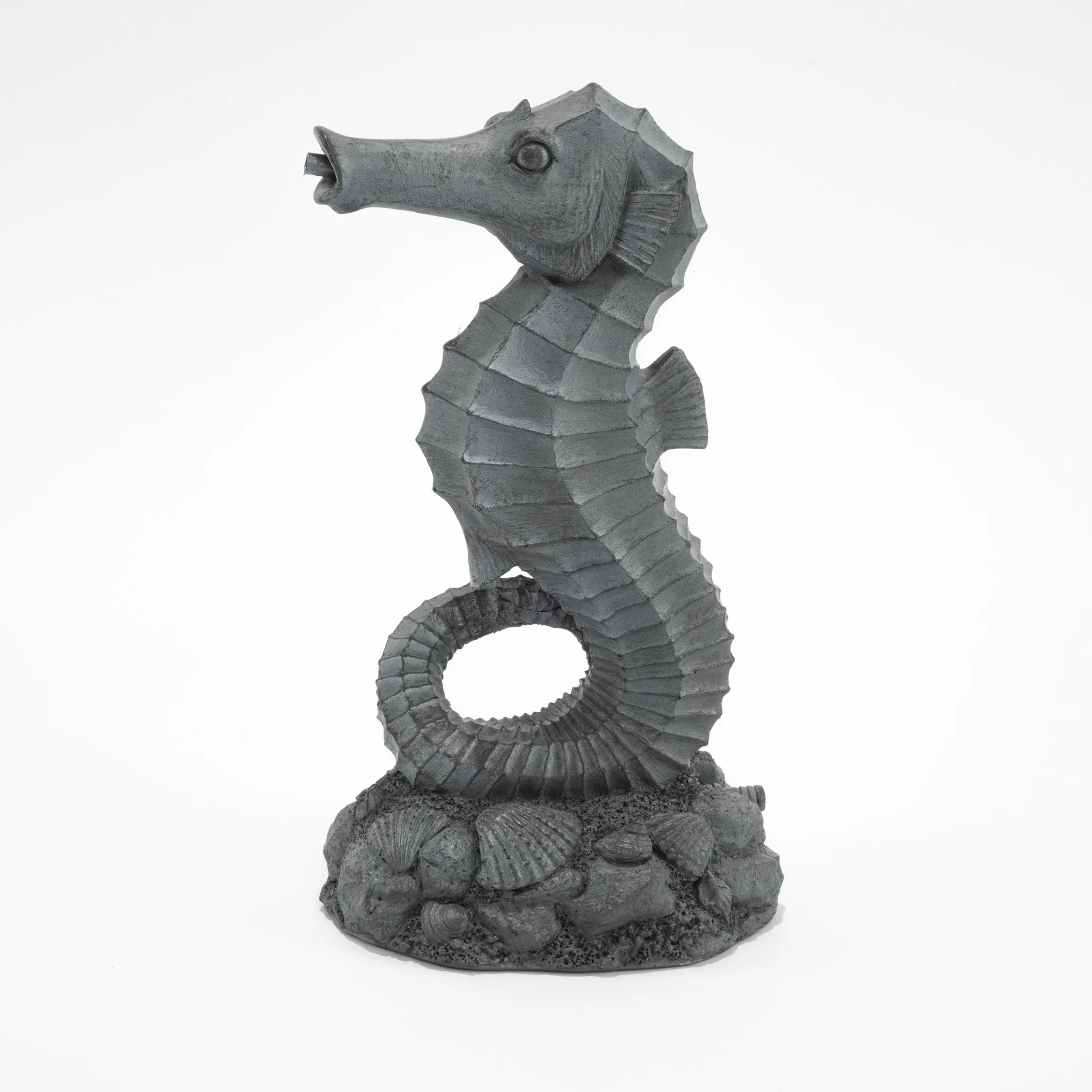 Wasserspeier-Figur Seepferdchen Ida im Steindesign